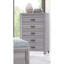 Ensemble de meubles de chambre à coucher 1 pièce 5 tiroirs gris contemporain