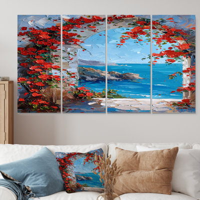 Runyan - Beach & Ocean Wall Art Decor Set 4 Piece