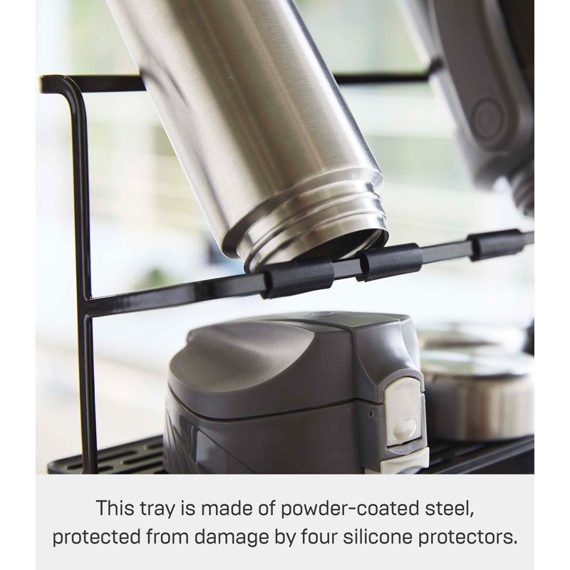 Compact Black Metal Countertop Bottle Drying Rack