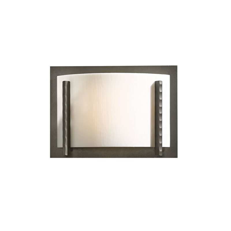 Vertical Bars Forged Flush Mounted Sconce, Dark Smoke