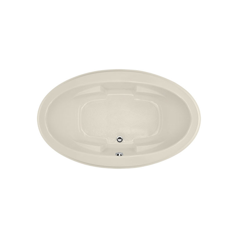 Nina 72'' L Soaking Bathtub, Biscuit, Matte Black
