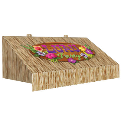 Décoration murale auvent de bar 3D Tiki