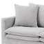 Causeuse Rutu, 2 coussins décoratifs, lin rembourré gris clair, 68 pouces