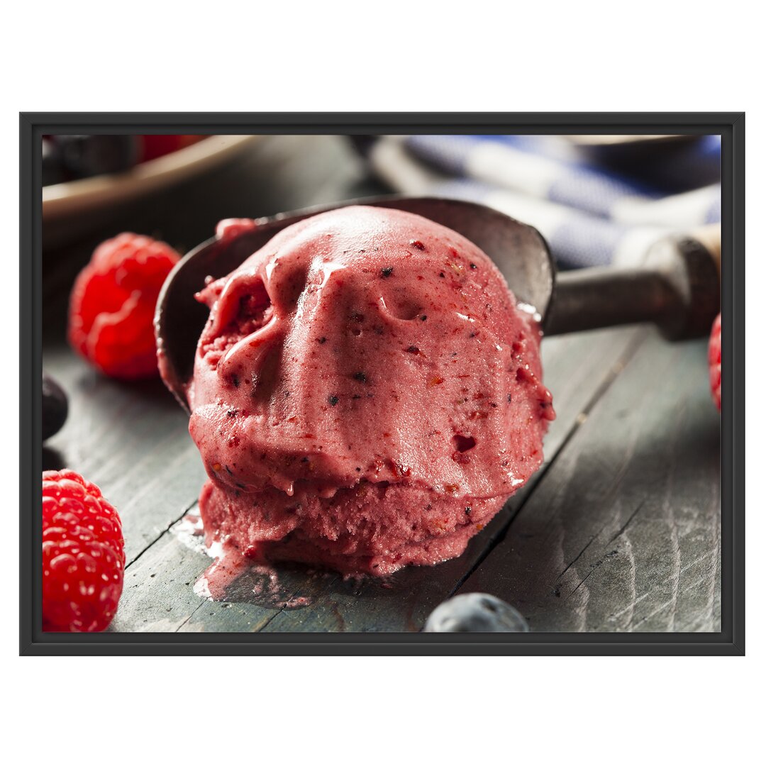 Gerahmtes Wandbild KÃ¶stliches Beeren Eis