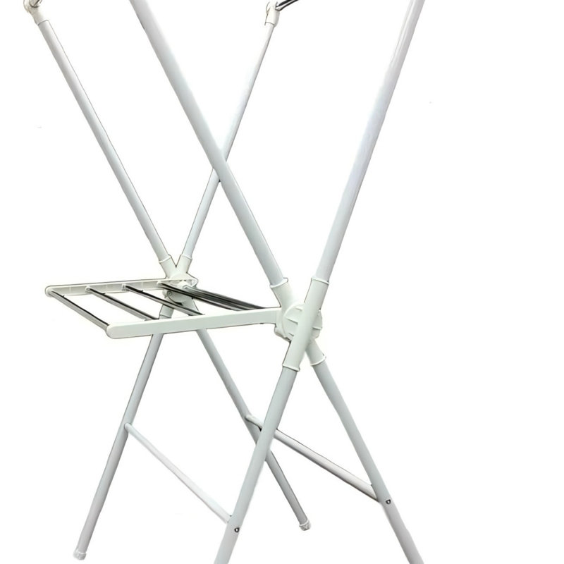 51" Tall adjustable Folding Laundry Drying Rack, White