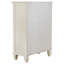 Commode de chambre à coucher 5 tiroirs Fraser blanc crème