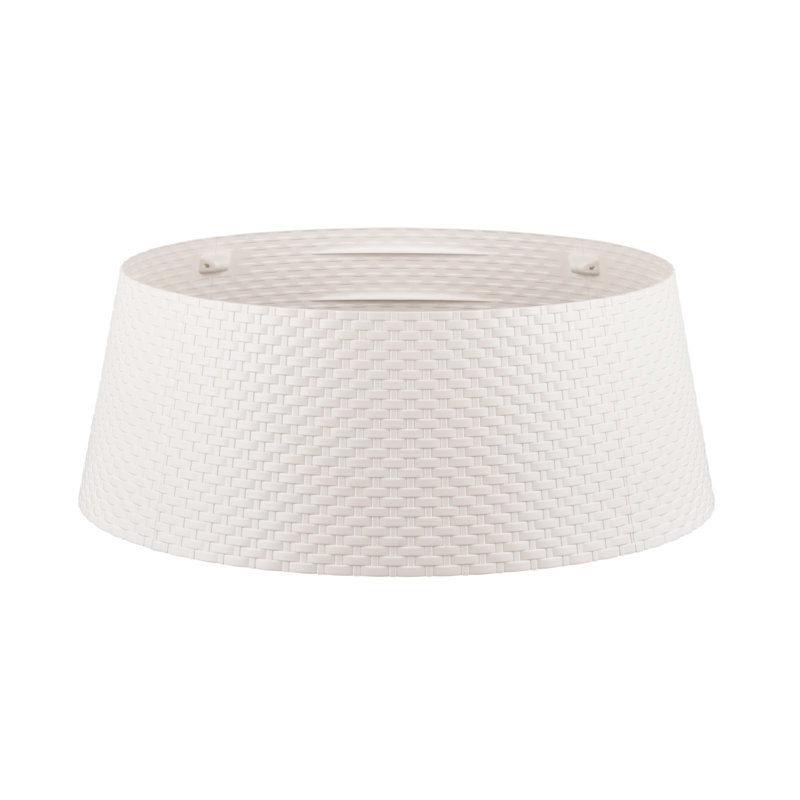 Solid Color Plastic Tree Collar, 10" H x 26.8' W x 26.8" D, White