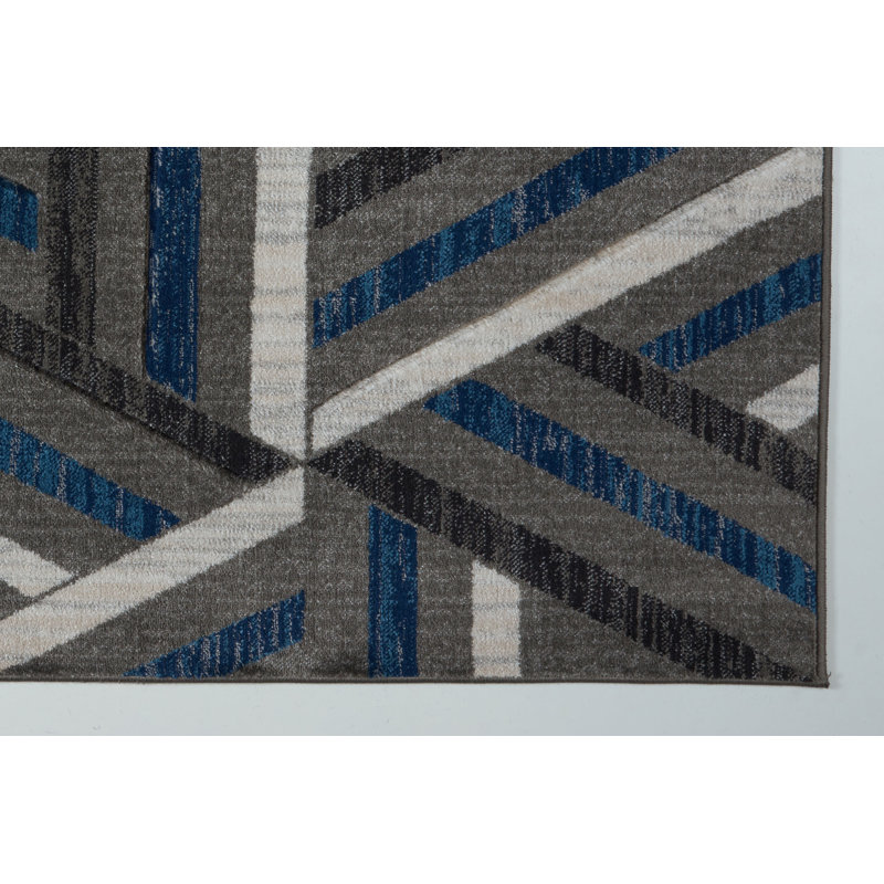 Tapis abstrait gris Billie-Loren, l 6 pi 5 po x H 9 pi 5 po