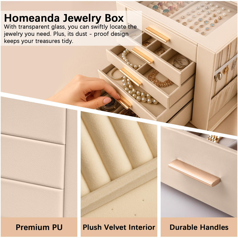 Makeup Organiser, Beige