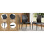 Ensemble de 3 chaises de salle à manger ergonomiques en Pu et en métal pour cuisine