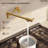 Modern Pot Filler Faucet, 2-Handle Wall Mount Kitchen Faucet for Stove-118158815