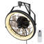 22 Inch Wall Mounted Fan with Light Remote 6 Speed for Patio Workshop