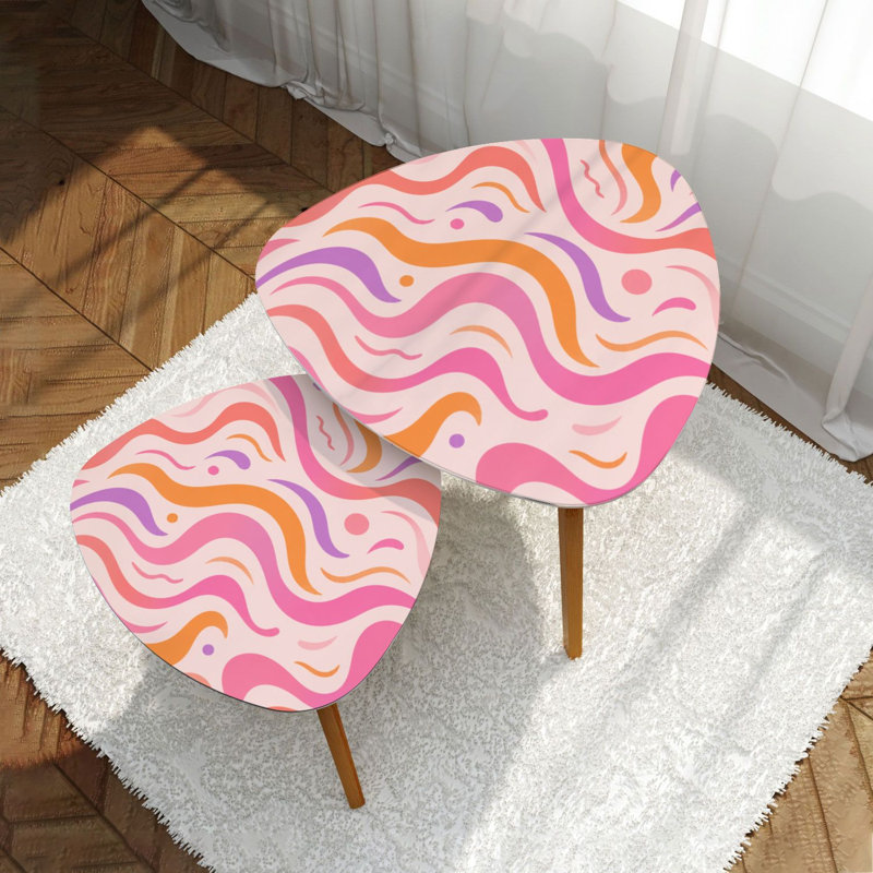 Ensemble de 2 tables basses gigognes Triangle