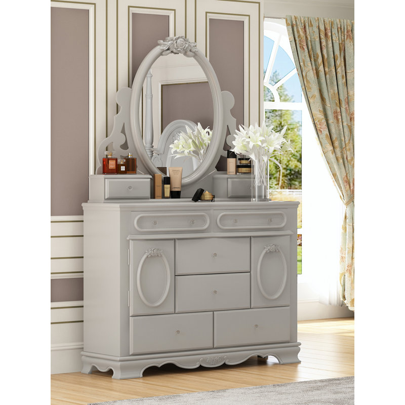 Commode grise à 6 tiroirs l 51,6 po Akayla