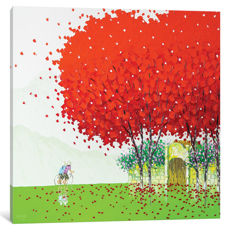 «After The Rain», peinture sur toile, H 12 po x l 12 po x P 1,5 po, Toile tendue, Pas de tapis