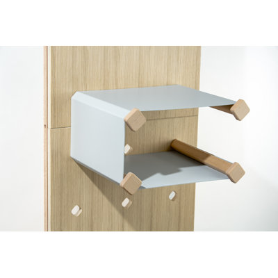 Clickett Metal Accent XLarge Adjustable Shelves Pegboard Wall Organizer