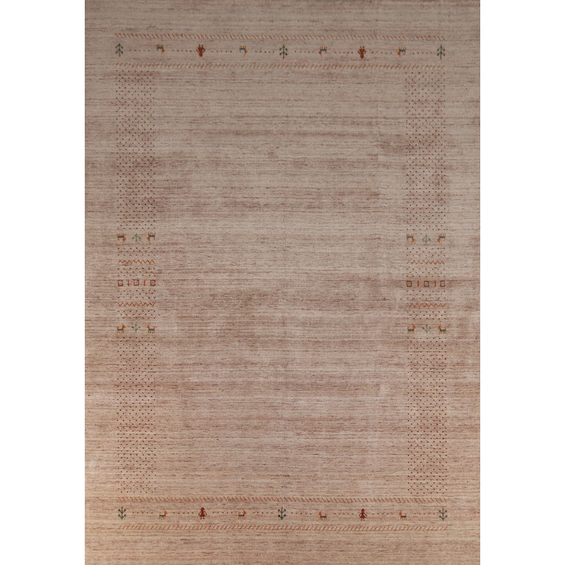 Tapis indien en laine fait à la main de style Gabbeh 9 x 12