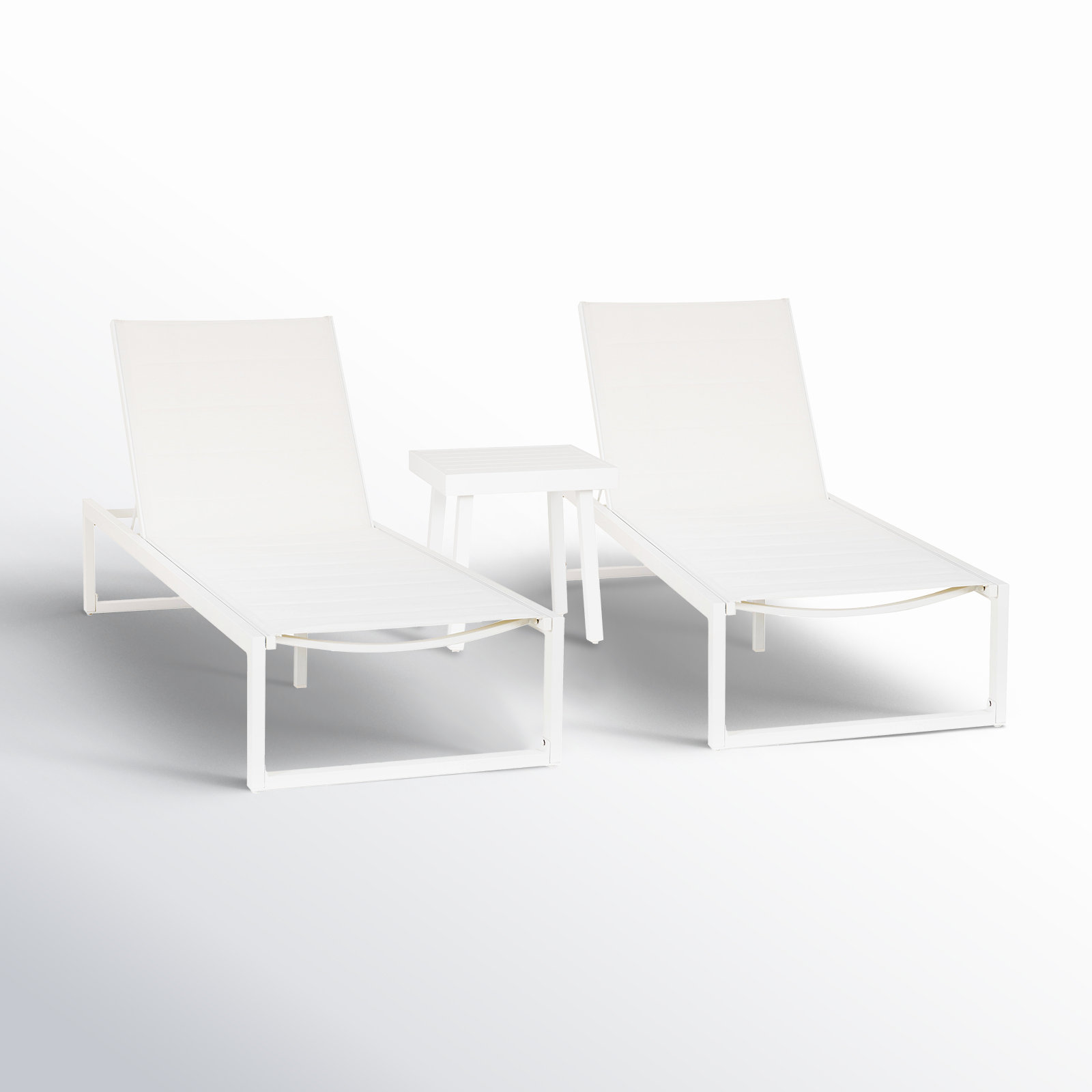 Armando Patio Chaise Lounge Set, White