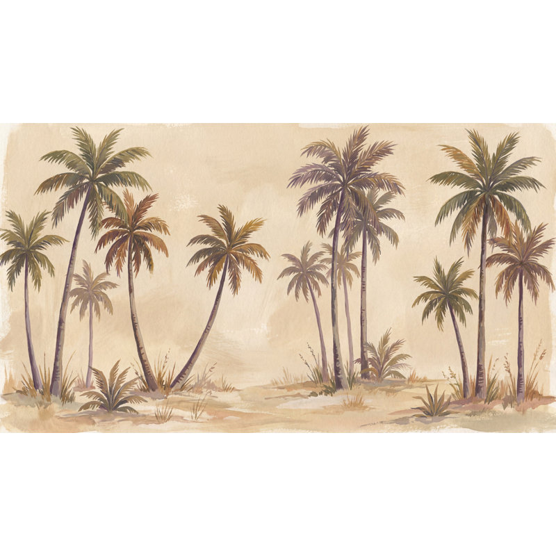 Papier peint palmier tropical, Textured Non-Pasted, 140 po x 108 po