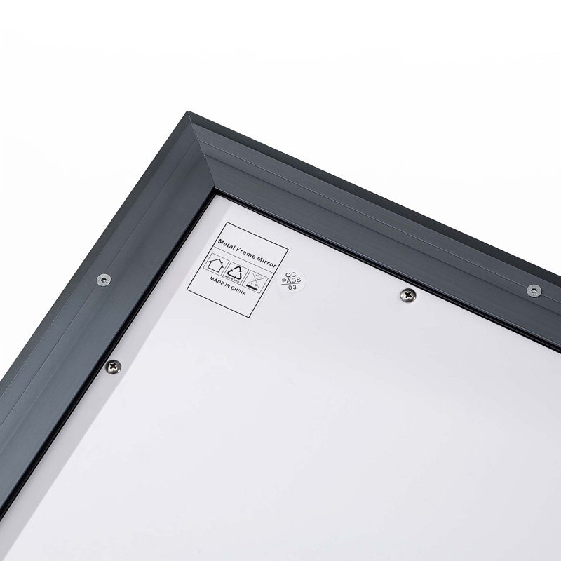 Miroir à DEL biseauté pour salle de bain, Gris, 30 po x 40 po
