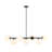 7-Light Glass Globe Modern Black Linear Chandelier for Dining Room-363634771