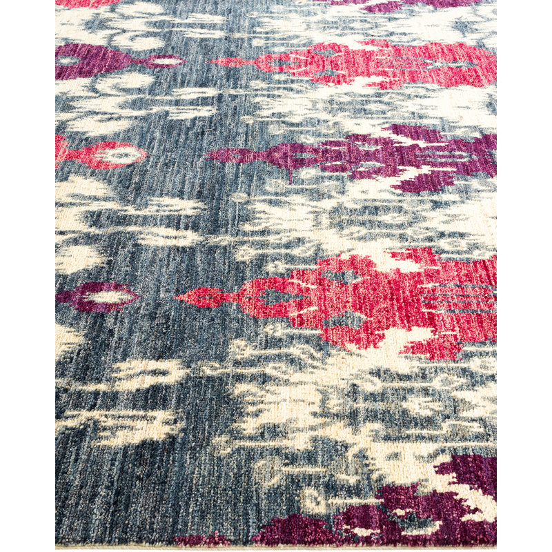 Contemporary One-of-a-Kind 6' 1" X 6' 2" Hand Knotted Area Rug