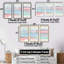 Metallic Shabby Pink II - Shabby Elegance, ensemble de 3 toiles d'art encadrées
