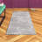 Anakin Geometric Handmade Tufted Wool and Cotton Gray/Ivory Area Rug-237046916