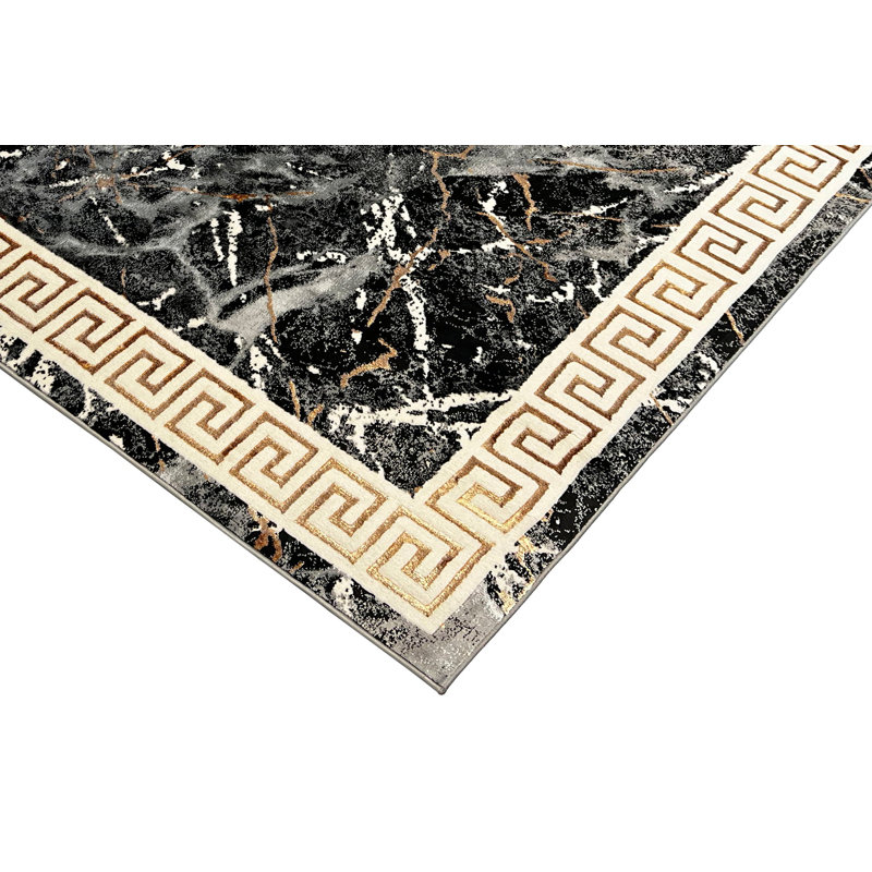 Rectangle Flemke Rectangle 5'2" X 7'2" Area Rug with Non-Slip Backing, Rectangle 5' x 7'