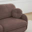 Canapé 105 po en chenille de 105 po, coussins ronds exquis et coussins de dossier matelassés, pieds de cadre de base encastrés, assise ergonomique, assemblage facile, canapé à assise profonde pour le salon, poussière de rose-103904209-103904212