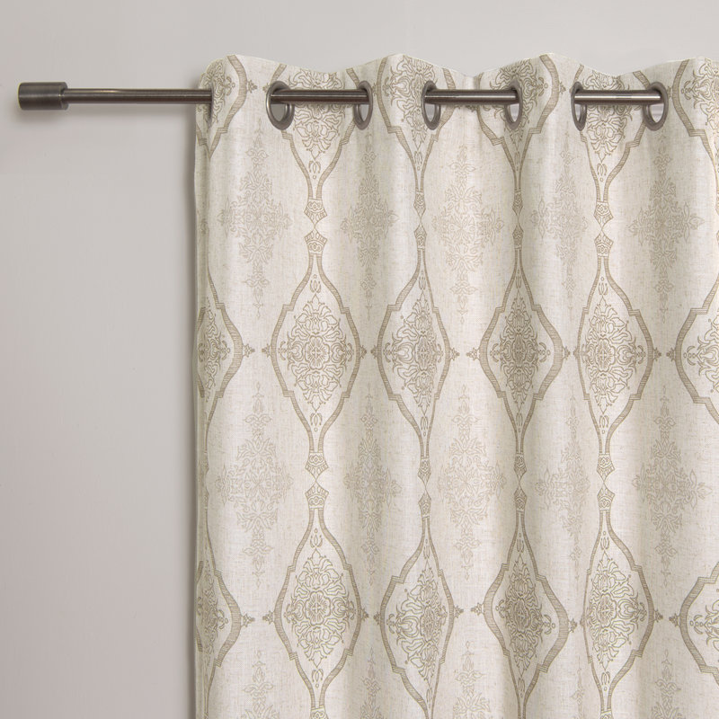 Rideau occultant en polyester Allize (panneau simple), Beige