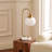 20“ Spherical Glass Lampshade and Marble Table Lamp , Bulb Included-190755047