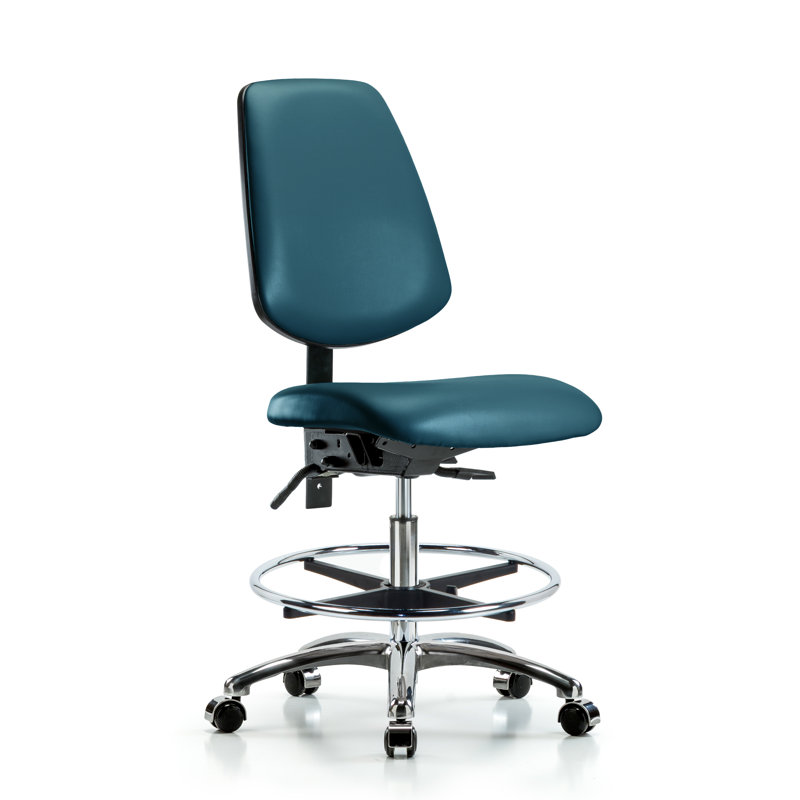 Khamyla Vinyl Task Chair, Marine Blue, No