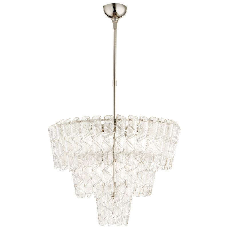 Cannoli Tiered Chandelier, 26" H x 27.25" W x 27.25" D