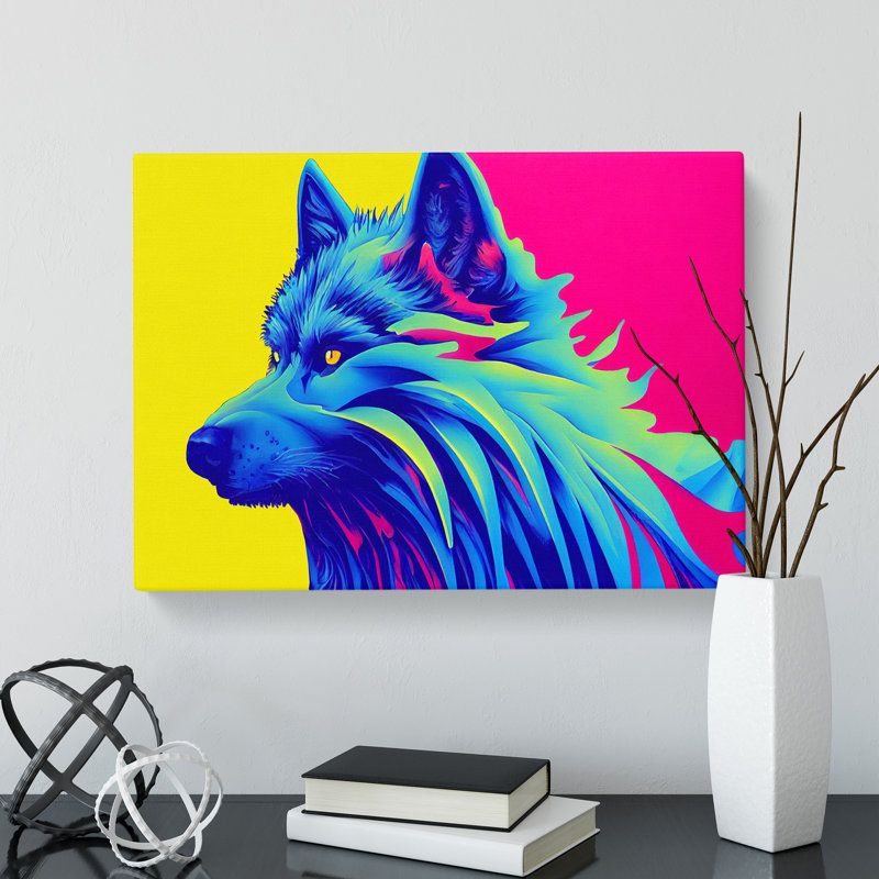 Wolf In Colour Vol.1 Abstract - Wrapped Canvas, 35cm H x 50cm W x 3cm D