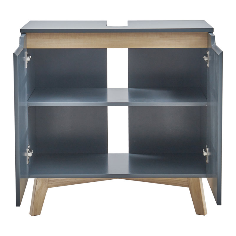 Malynn 60cm Single Bathroom Vanity Base Only in Grey