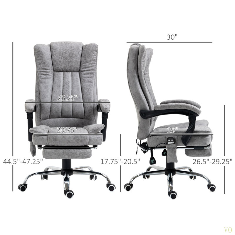 Fauteuil de bureau inclinable à haut dossier Vinsetto Massage