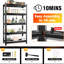Étagère de rangement en métal à 5 couches avec hauteur réglable, capacité de 2000 livres pour les garages, les bureaux et les pièces, noir, hauteur d'installation rapide, grandes surfaces, magasins, gymnases, charge, assemblage facile
