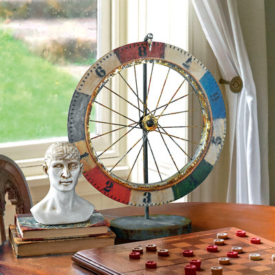Carnival Game Wheel of Chance Metal Sculpture