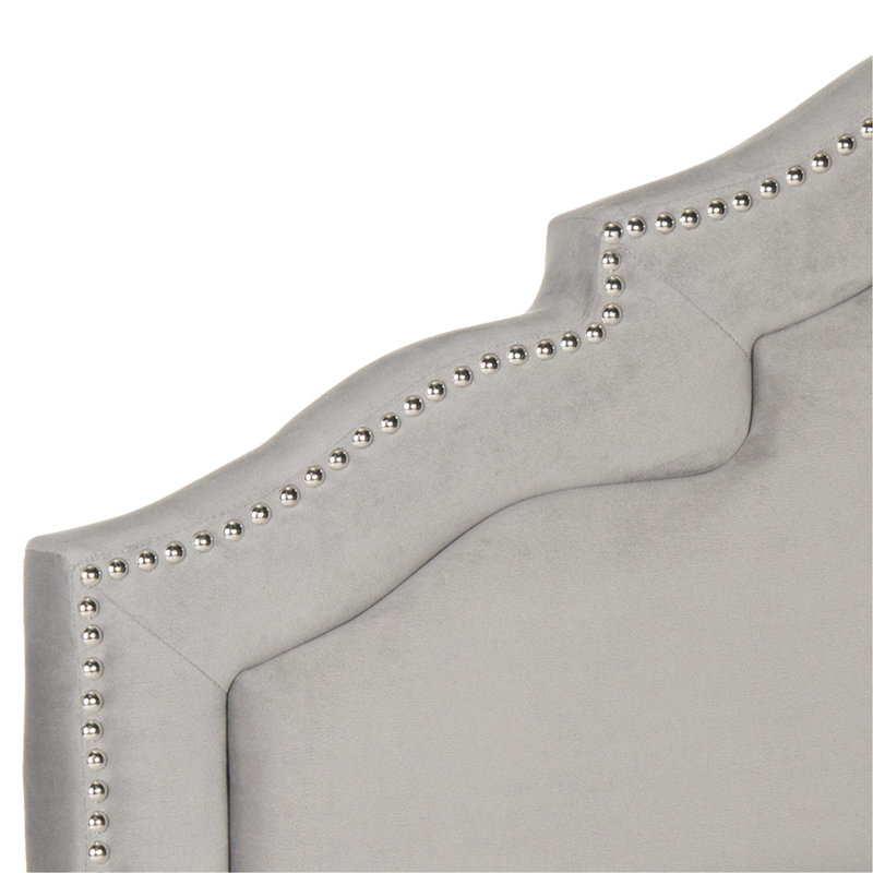 Upholstered Headboard, Queen, Velvet Pewter