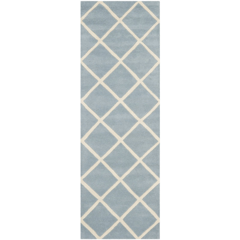 Teresita Hand Tufted Wool Geometric Rug, Rectangle 2'3" x 5'
