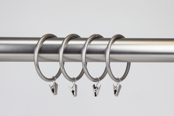 Benham Steel Curtain Rings, Satin Nickel