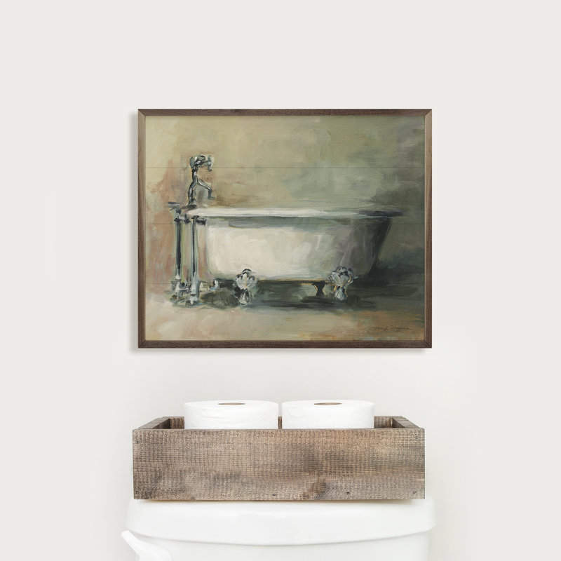 Baignoire rétro par Marilyn Hageman, H 8 po x l 10 po