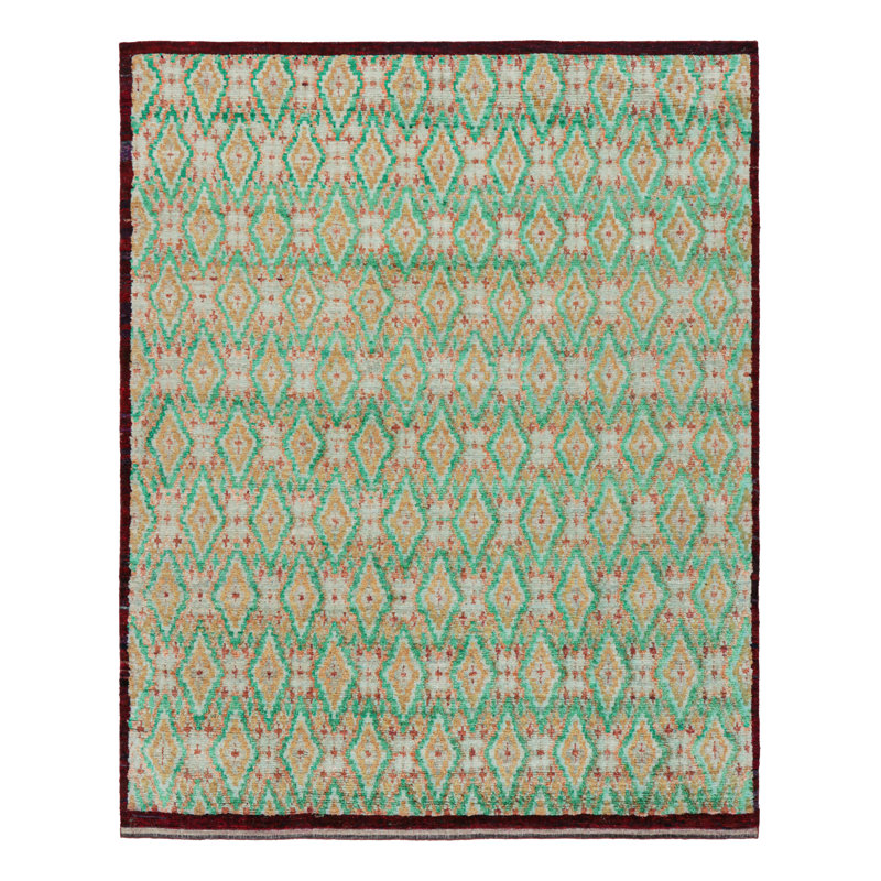 Hand Knotted Wool Geometric Area Rug