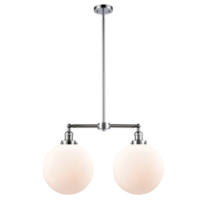Luminaire suspendu linéaire à 2 lumières pour îlot de cuisine