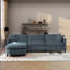 Canapé modulaire 107,87 pi avec 1 repose-pieds, coussin de siège et dossier amovible-1290827174