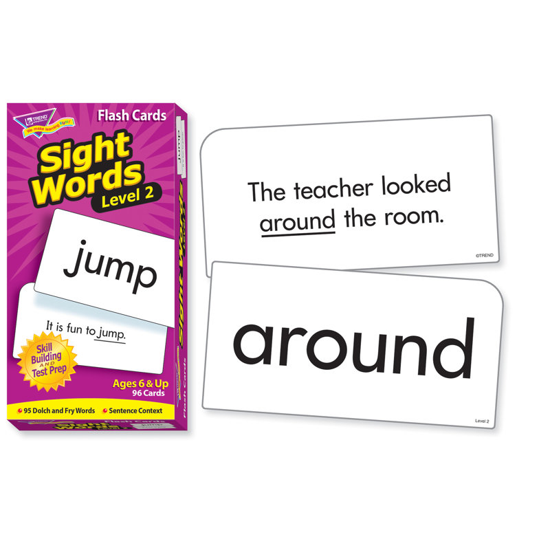«sight words-2 cartes flash de niveau 2