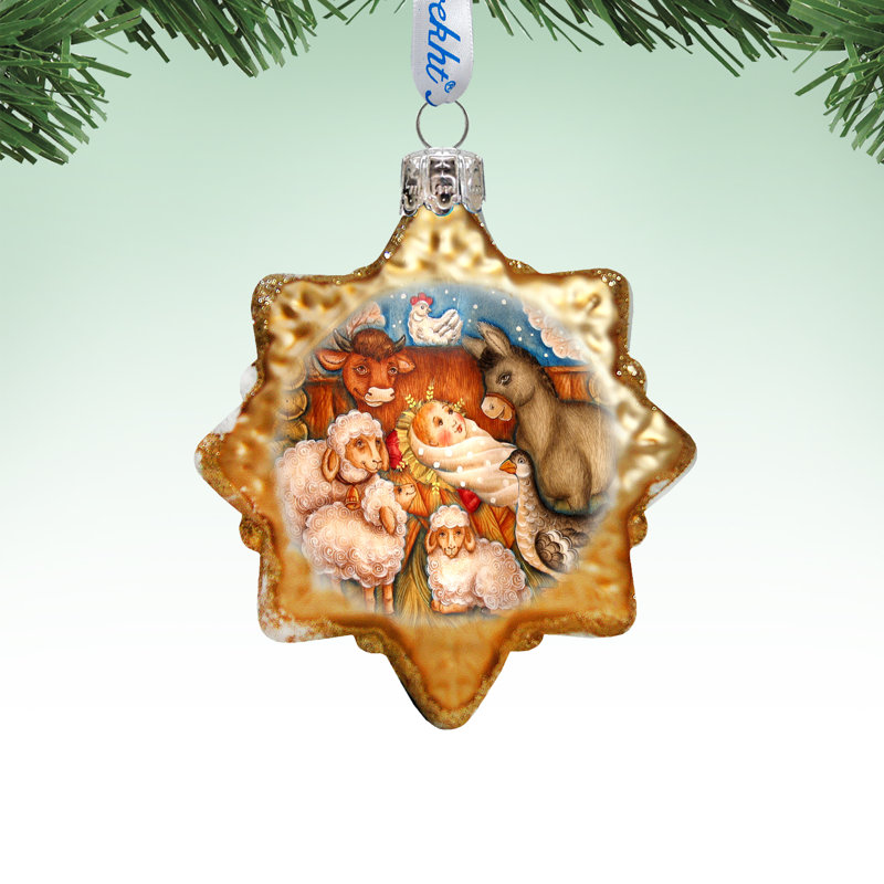 3'' Handmade Glass Holiday Shaped Ornament