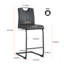 Ensemble de 2 chaises noires en polyuréthane