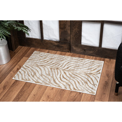 Tapis doré élégant et élégant pour la décoration intérieure 2 pi x 3 pi Gold Elegance